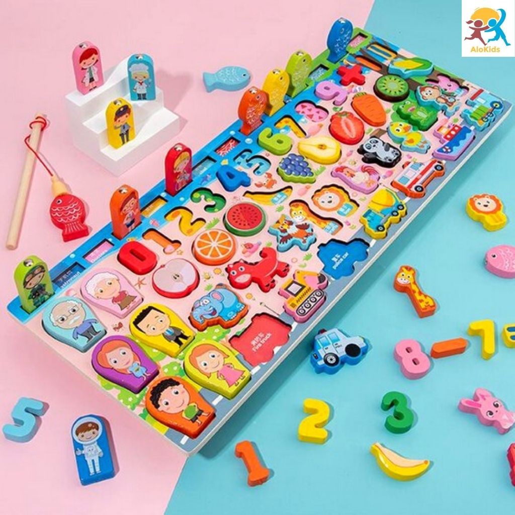 Đồ Chơi Câu Cá - Bảng Số Thông Minh - Ghép Số - Mô Hình Cho Bé - ALOKIDS TB