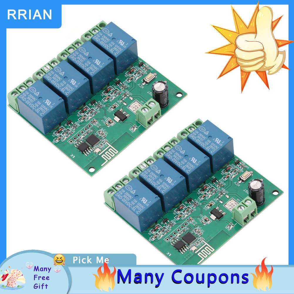 Rrianfo Mô-đun Rơle 4 kênh ESP8266 Chip điều khiển không dây WiFi Quad Board cho thiết bị điện tử