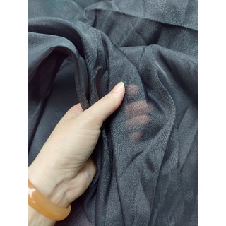 Vải tơ organza đen
