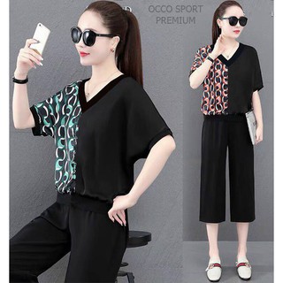 [HÀNG XUẤT] Bộ đồ ống rộng cổ tim phối 3d TT514_Hàng May Chuẩn Shop [Gía Rẻ]