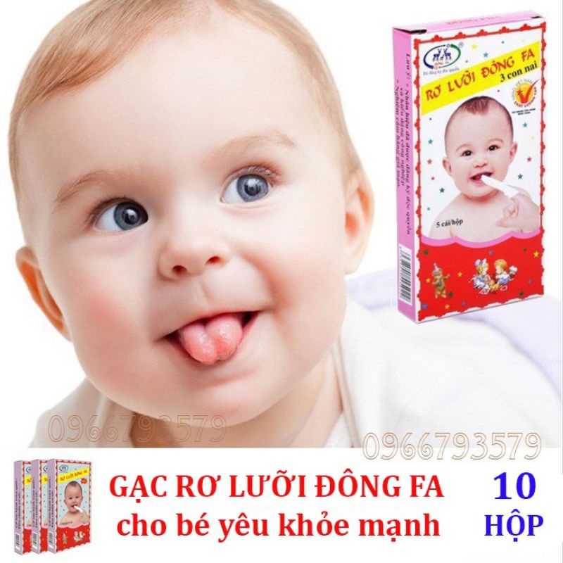 Rơ lưỡi Dông Fa ( combo 10h 50 cái) hàng loại 1, rơ lưỡi cho bé, ăn toàn cho bé - Soleil care