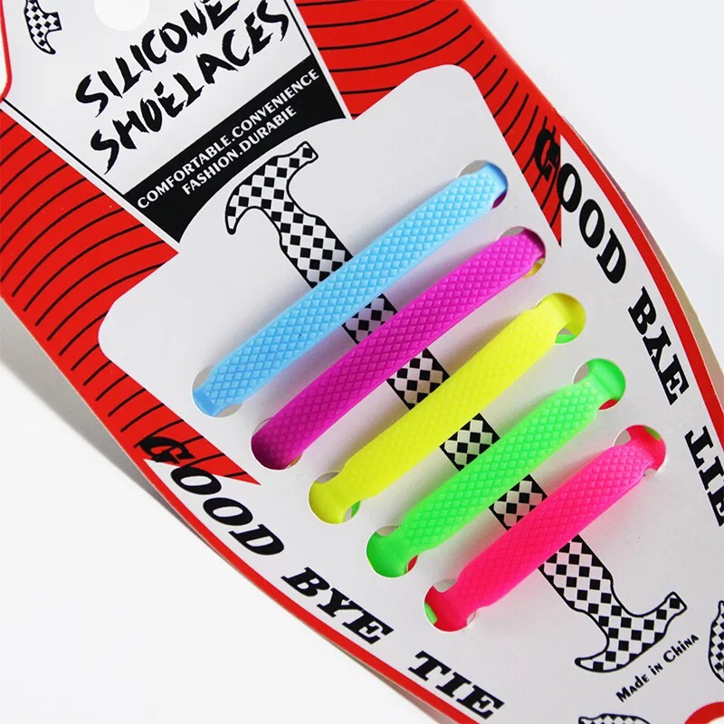 Set 10 Dây Giày Silicone Co Giãn Tiện Lợi