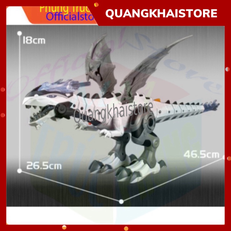 Khủng Long Robot Phun Khói - Lửa Điện Sử Dụng Pin , Đồ chơi cho bé , Đồ chơi cho bé