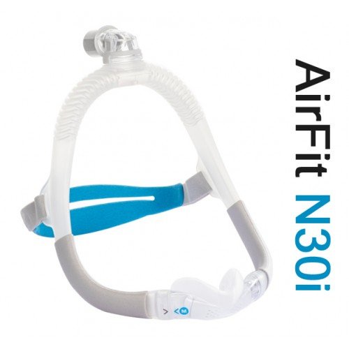 Mặt nạ thở CPAP BiPAP loại chụp mũi  ResMed Airfit N30i- Máy thở CPAP- Ảnh thật ở cuối