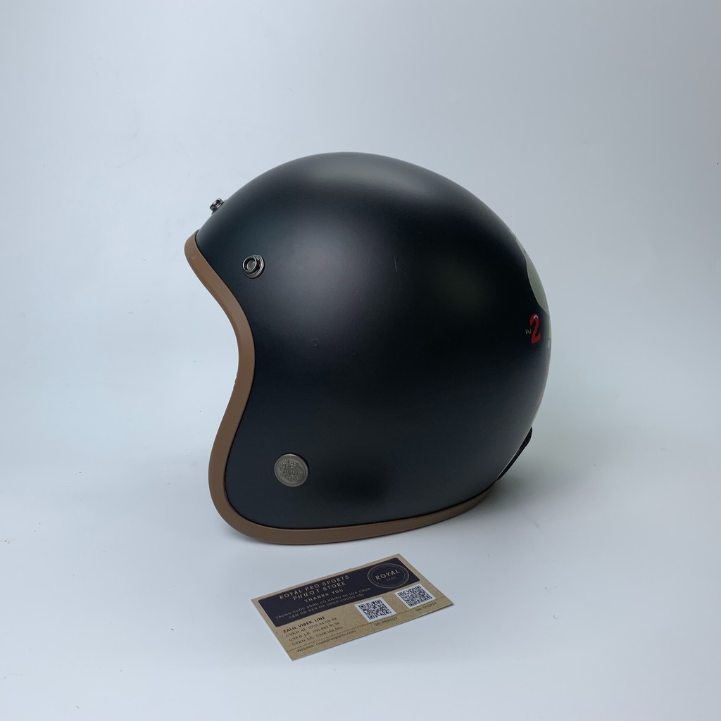 Mũ Bảo Hiểm 3/4 SHIN XE ĐẠP Viền Nâu Cao Cấp - Nón bảo hiểm xe máy, xe motor, phượt, du lịch.