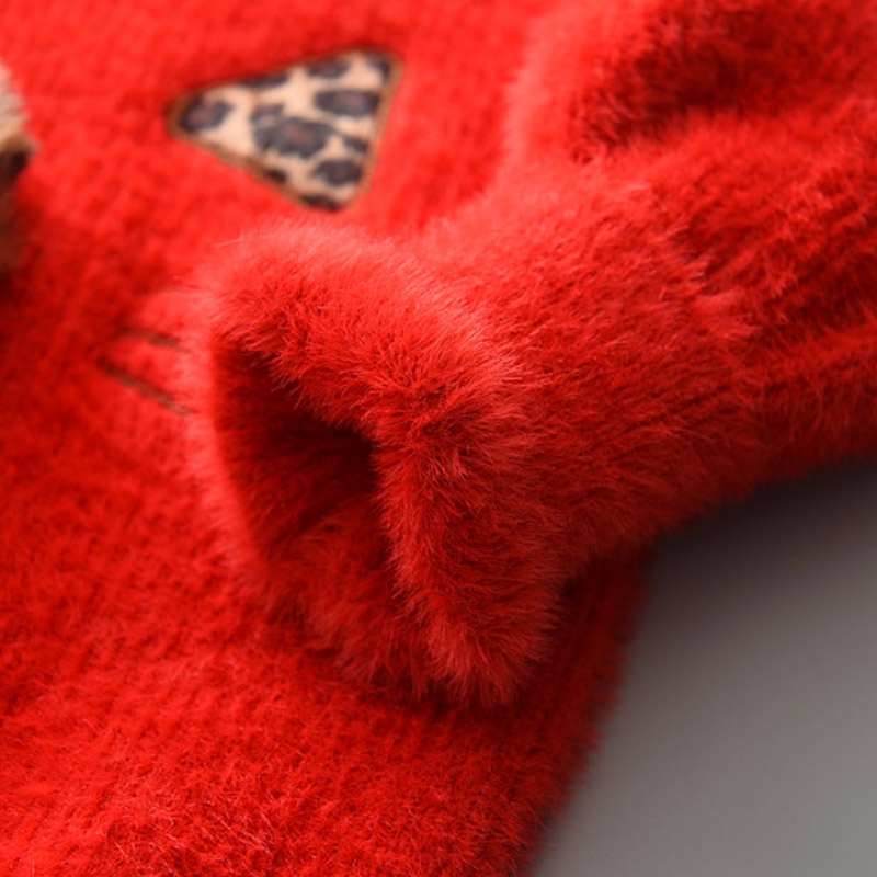 BEAR LEADER Bộ Áo Sweater + Chân Váy In Họa Tiết Da Báo Thời Trang Xuân Thu 2023 Mới Cho Bé Gái