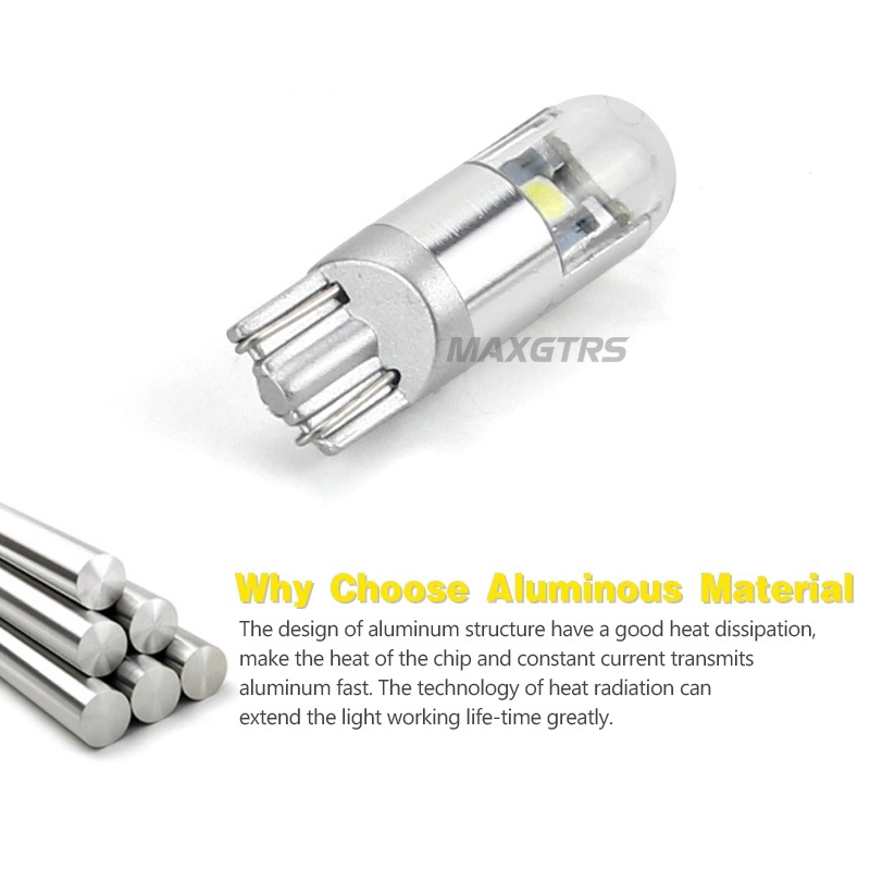Set 2 Đèn Led MAXGTRS W5W T10 194 168 Tích Hợp Chip Gắn Cửa Xe Hơi Chuyên Dụng