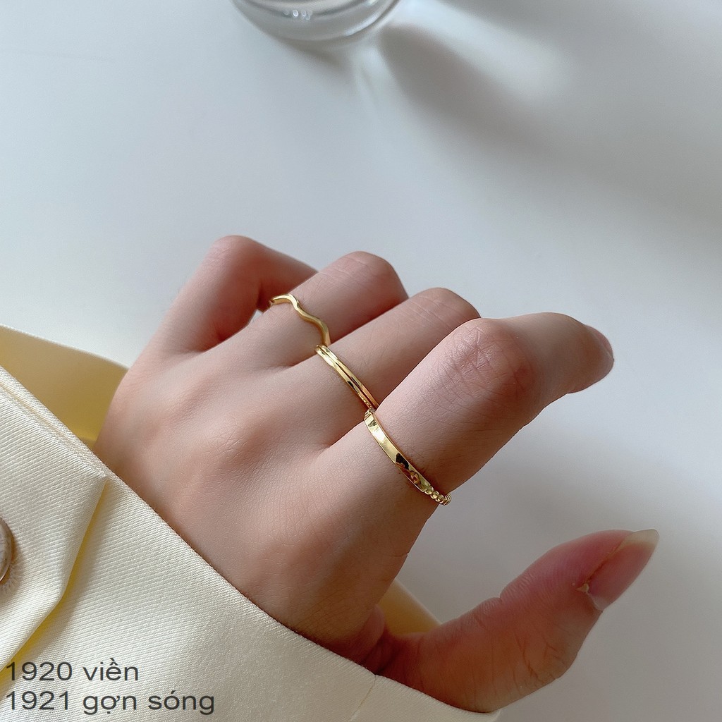 Nhẫn Eleanor Mạ Vàng 14K Basic Cho Nữ