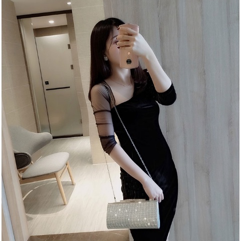 Cluch Dự Tiệc ĐínH Đá Dài 633