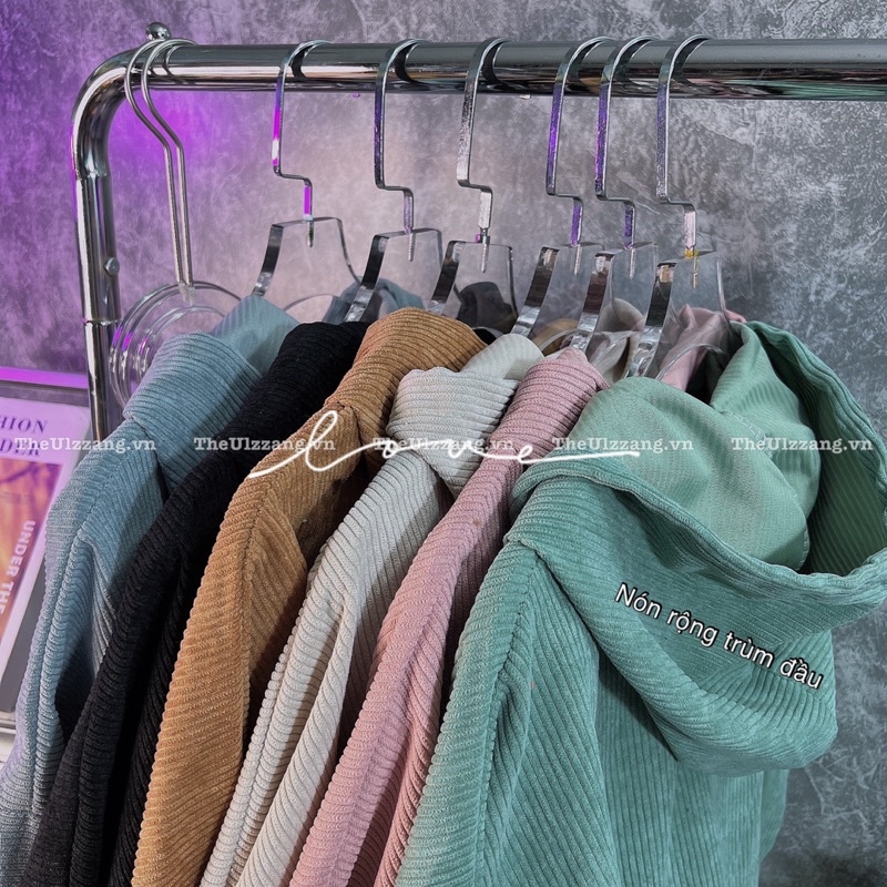 Áo Khoác Nữ Quảng Châu Form Rộng Dơi Tay Phồng Nhung Tâm Cao Cấp TRƠN KHÓA KHOEN TRÒN - NT1031