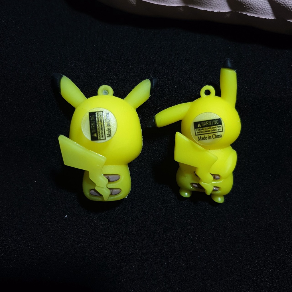 [Pikachu 4d] Nút gắn hkdesign/ phụ kiện trang trí giày dép có lỗ mẫu pikachu hoạt hình