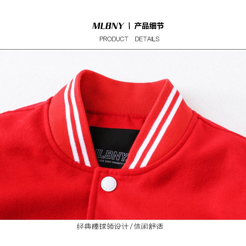 🔥 ÁO BOMBER MLBNY MÀU ĐỎ TAY DA PU UNISEX  🔥