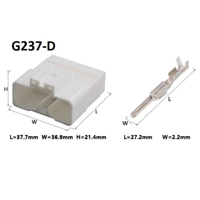 G237-Giắc cắm Nút điều chỉnh cửa sổ ô tô 14 lỗ 2.2mm