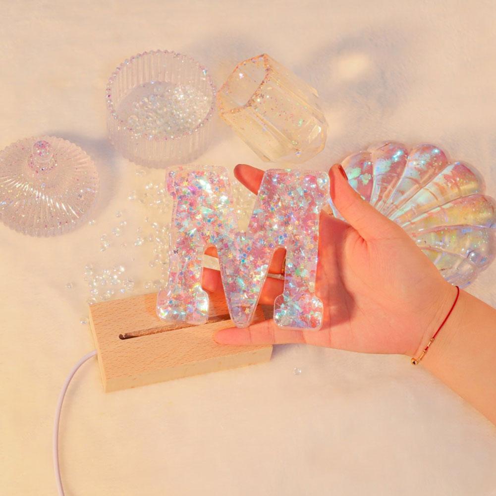 Khuôn silicon đúc resin hình chữ cái mini U0R8 K1C2 O1M6 A4V9 D4X7 J7Q3 A0B5 P5S4