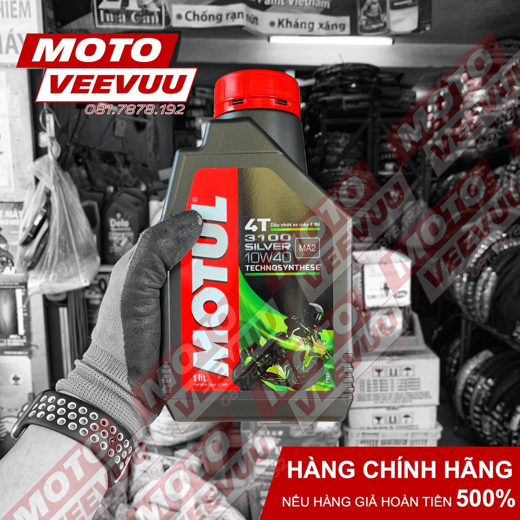 Dầu nhớt xe số Motul 4T 3100 SILVER 1 Lít &amp; 800 ml