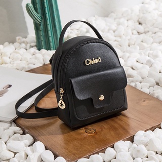 Female Durable Women Mini Simple Leisure Small Smooth Zipper Handbag Backpack