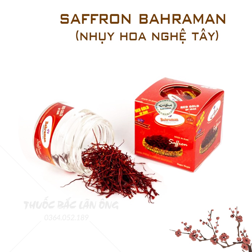 Nhụy hoa nghệ tây saffaron Bahraman ( Trà nhụy hoa nghệ tây mật ong, kỷ tử dưỡng nhan)