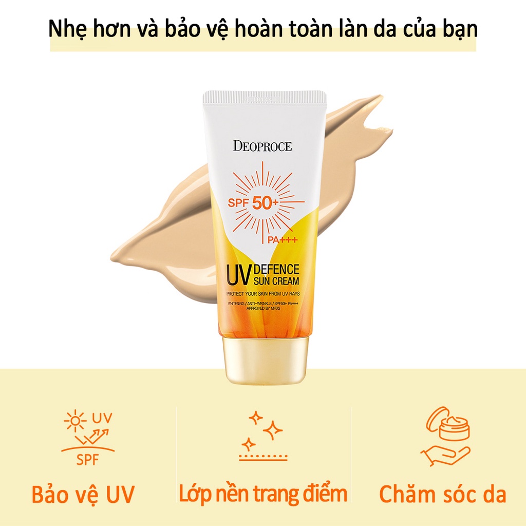 [Hàng mới về] Kem Chống Nắng DEOPROCE Bảo Vệ Da Khỏi Tia Uv 70g Sử Dụng Hiệu Quả