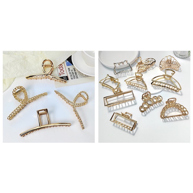 (Hàng quà tặng) Kẹp tóc kim loại nhiều kiểu phong cách hàn quốc