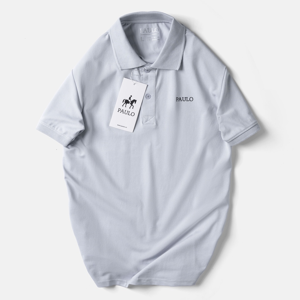Áo thun POLO nam cổ bẻ BASIC CVC vải cá sấu Cotton kháng khuẩn, chống nhăn, thoáng mát - PAULO
