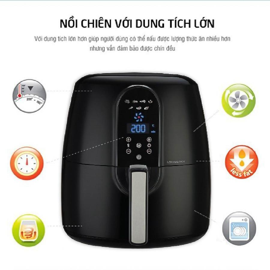 Nồi chiên không dầu điện tử Lock&amp;Lock EJF351 BLK 5,2L