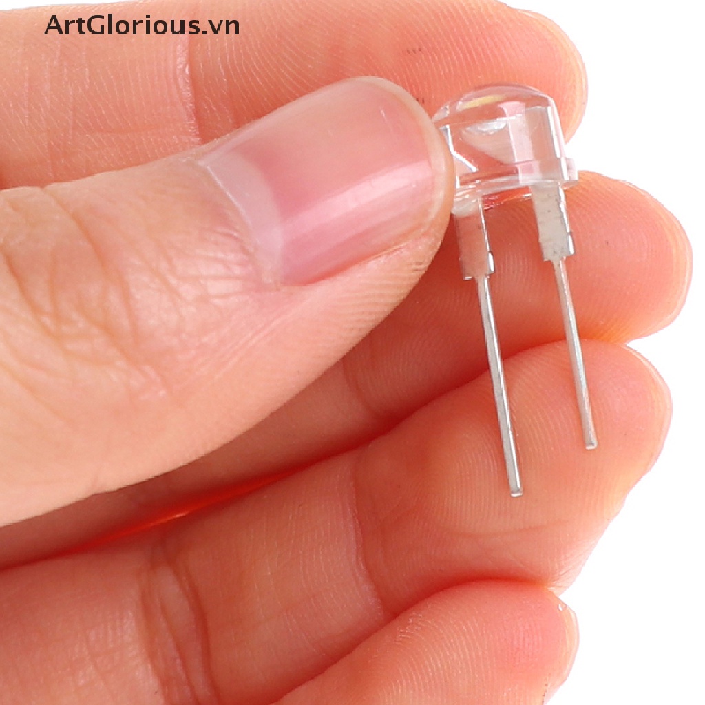 Bộ 10 Đèn LED Ánh Sáng Trắng 8mm 0.5W 3.0-3.2V