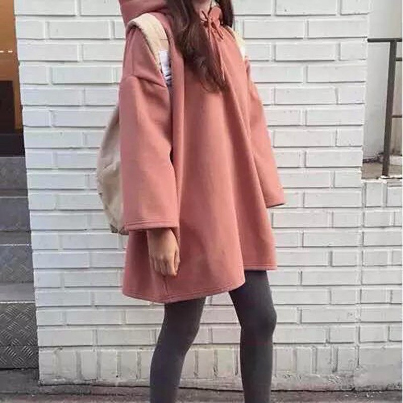 Áo Hoodies Nữ Oversize Thời Trang Mùa Thu