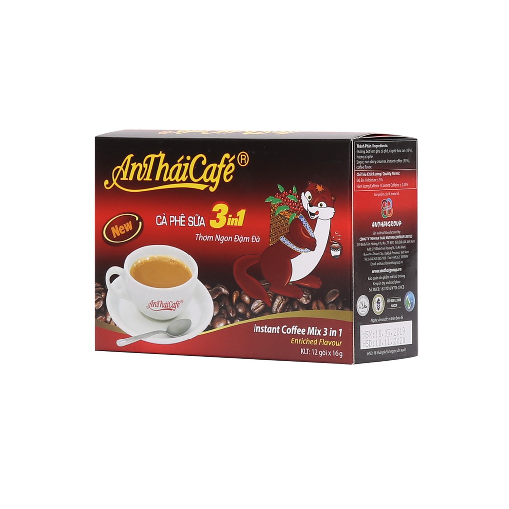 Cà Phê 3 Trong 1 An Thái Mới (12 gói x 16gr) - AnTháiCafé | BigBuy360 - bigbuy360.vn