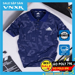 Áo Thun Thể Thao Nam cổ trụ chất thun poly Das In Họa Tiết, áo polo nam thể thao thời trang