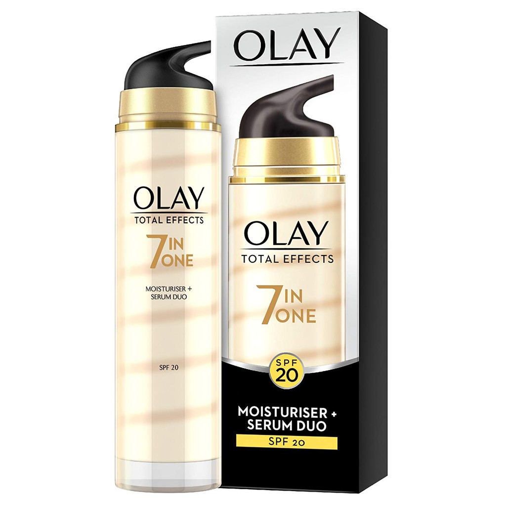 [Olay UK] Kem dưỡng ngày kết hợp serum Olay Total Effects Anti-Ageing 7-in-1 SPF 20 Moisturiser and Serum Duo 40 ml