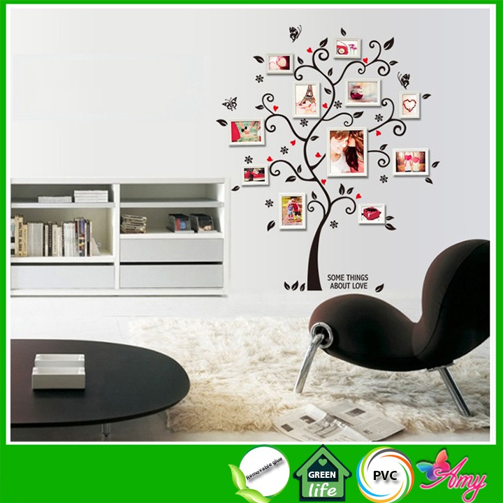 Decal dán tường Cây khung ảnh - treo ảnh 16 DCX061 AmyShop