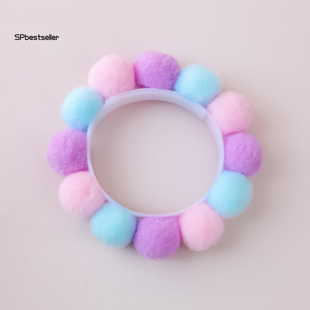 Vòng Cổ Họa Tiết Bóng Lông Siêu Nhẹ Dễ Thương Dành Cho Thú Cưng/Mèo Kitty