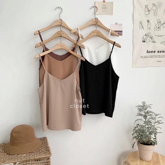 [Combo_Thanh lịch] Áo 2 dây chất đũi lụa hàng đổ shop | BigBuy360 - bigbuy360.vn