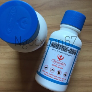 Dung dịch pha nước phun diệt ruồi, muỗi, kiến, gián, rận, ve, ghẻ, bọ chét, mòng, mạt gà HANTOX-200 100ml
