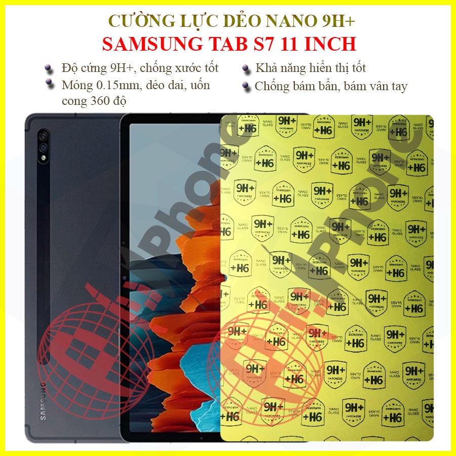 Dán cường lực dẻo nano Samsung Tab S7 11 inch