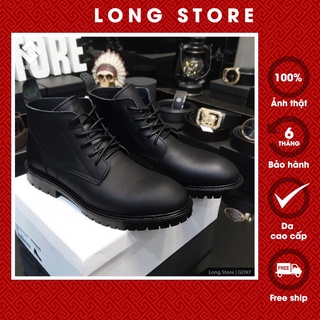 Giày nam cổ cao da bò thật LONGSRORE boot nam cao cấp tăng chiều cao 4cm bảo hành 12 tháng GD97