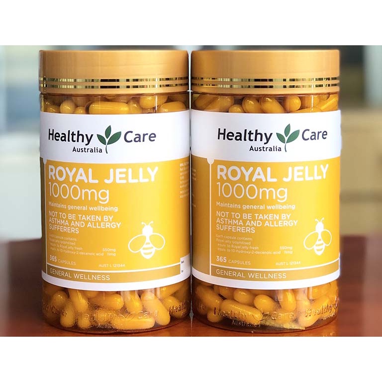 Viên Uống Sữa Ong Chúa Healthy Care Royal Jelly 365 Viên Đẹp Da Làm Chậm Lão Hóa