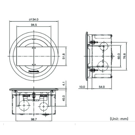 Ổ cắm âm sàn có nắp đậy Panasonic DU8199HTK-1