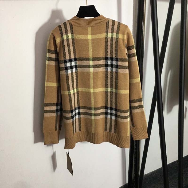 Áo len dệt kim kẻ sọc cổ điển của Burberry BBR chất liệu cao cấp mềm mại