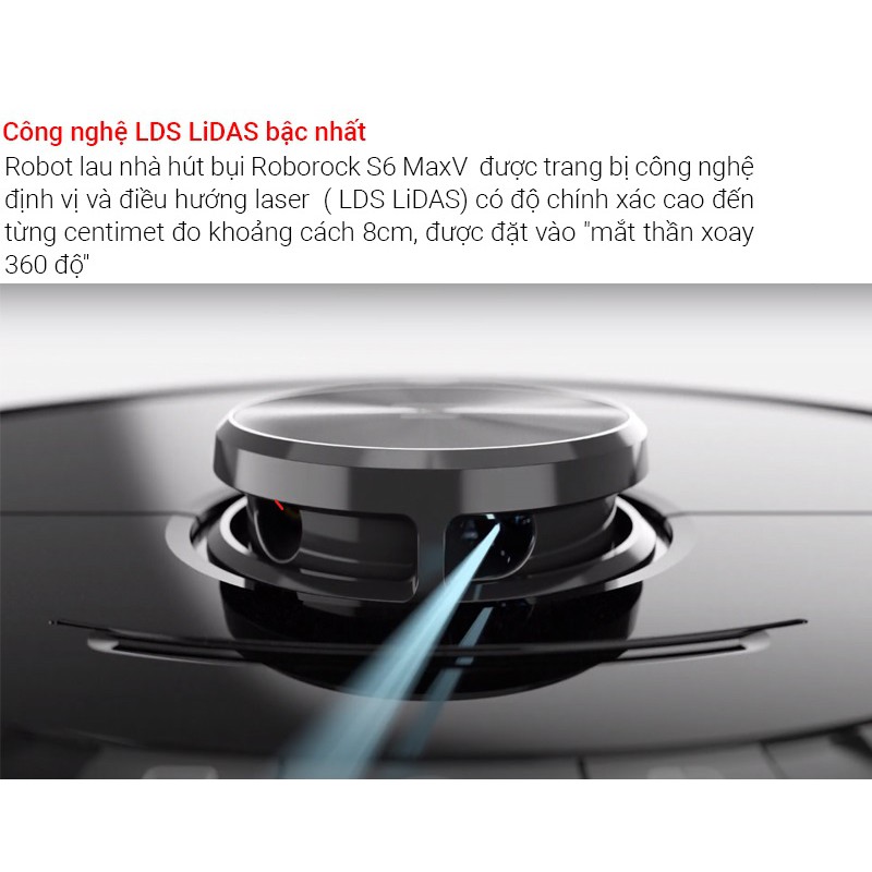 Robot hút bụi lau nhà Xiaomi Roborock S6 Max Quốc Tế Tiếng Việt hãng