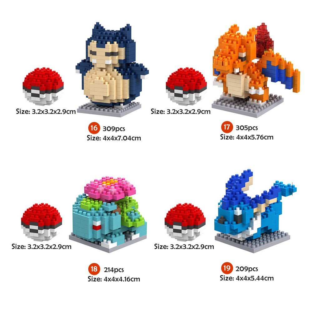 20 Loại / Khối Hoạt Hình / Khối Lắp Ráp Mini
