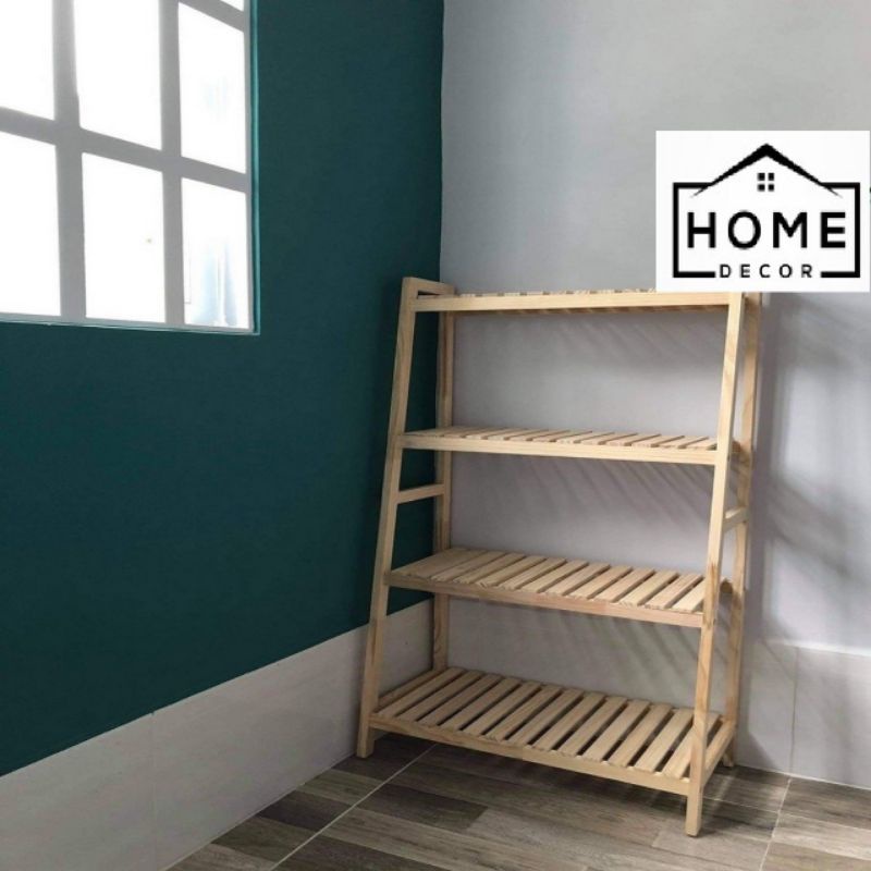 KỆ GỖ ĐA NĂNG HOMESDECOR, KỆ SÁCH GỖ 4 TẦNG