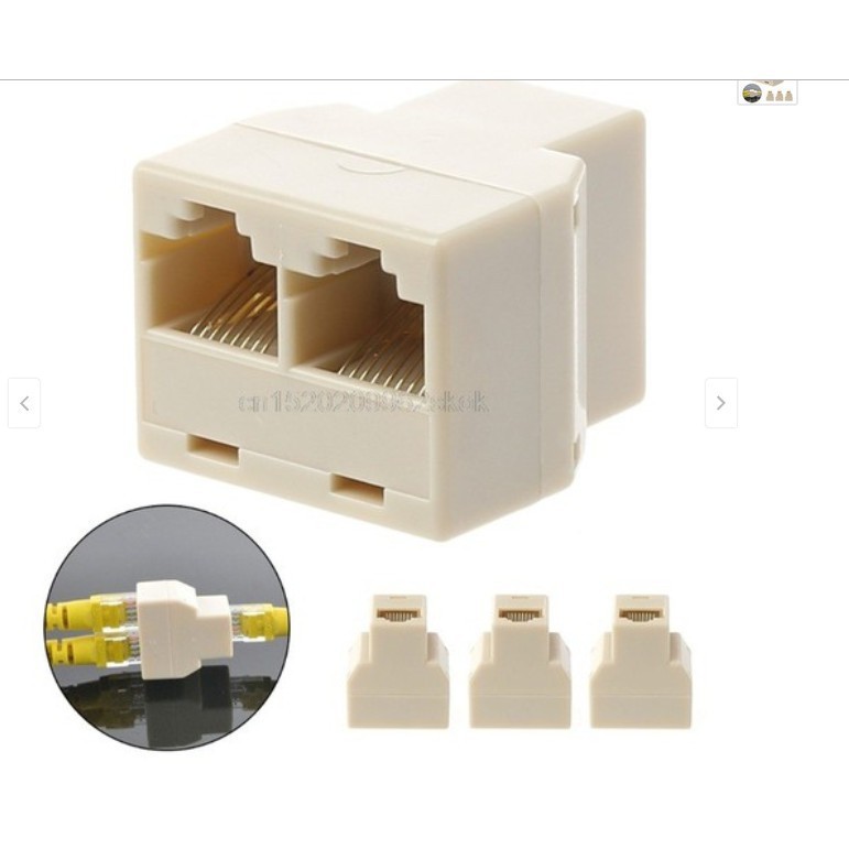 COMBO 10 cầu nối mạng 1-2 - Đầu nối dây mạng RJ45 1 ra 2 - Cục nối dây mạng - Đầu chia mạng 1 ra 2 - Cầu nối mạng 1-2