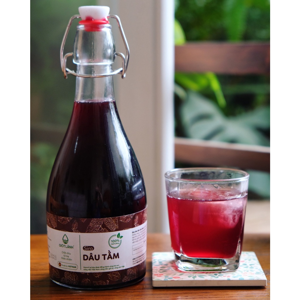 Siro Dâu Tằm Đường Kính Trắng Nguyên chất - Giúp giảm cân, ngăn ngừa lão hoá 500ml