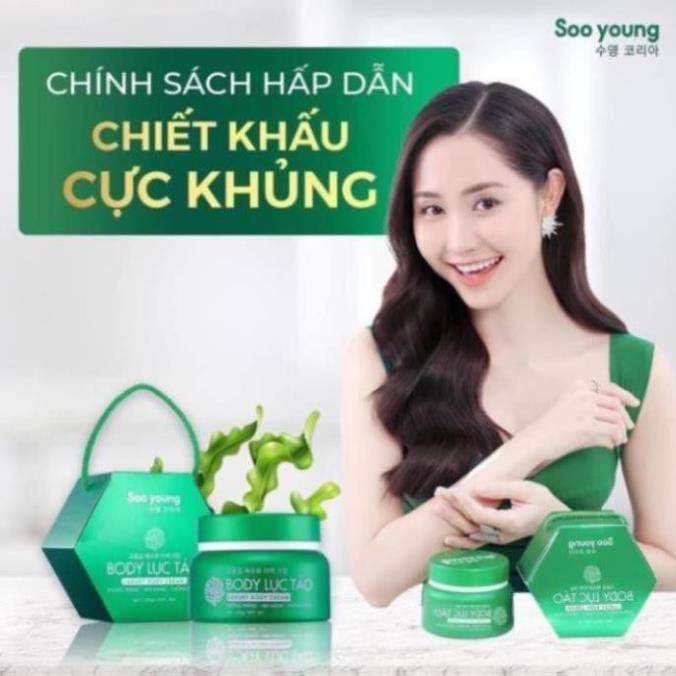 Body Lục Tảo Soo Young NHẬT BẢN , Trắng Mịn Mềm Mướt Da( CHÍNH HÃNG 100%)