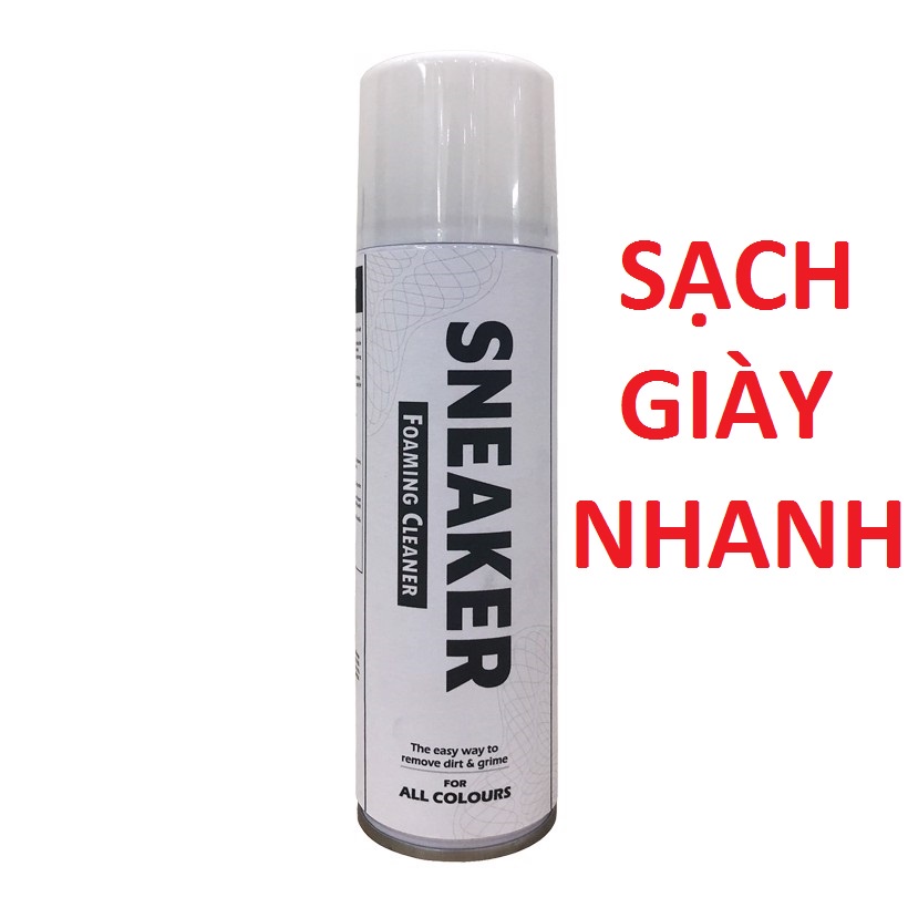 Chai xịt bọt làm sạch giày Sneaker Hando 300ml - Chai xịt bọt làm sạch chuyên cho giày Sneaker, Tẩy trắng giày Sneaker