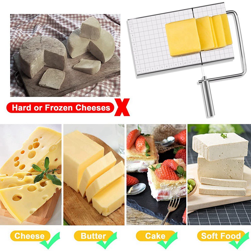 Dụng Cụ Cắt Phô Mai 8 Dây Bằng Thép Không Gỉ