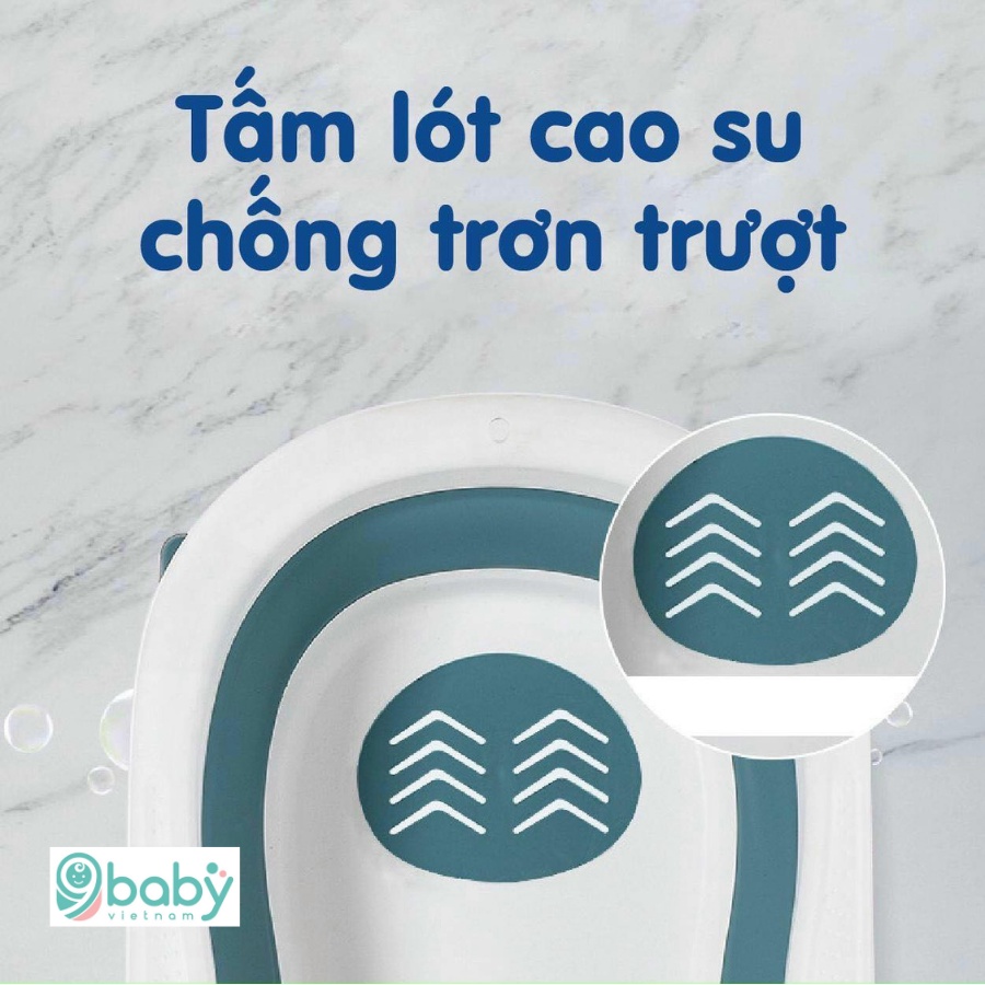 Chậu tắm gấp gọn 9BABY tiện dụng cho bé yêu - Có nhiệt kế