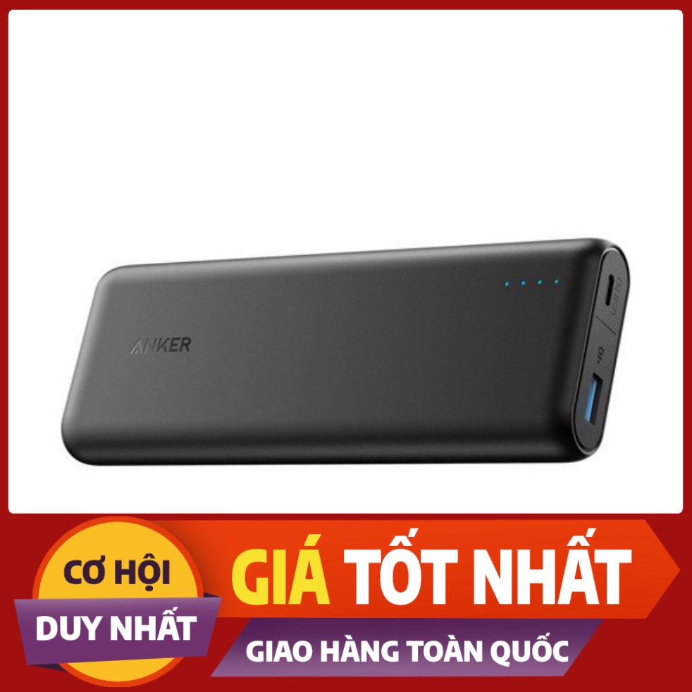 Pin sạc dự phòng 20000 mAh hỗ trợ sạc nhanh cho Smartphone / Tablet / Macbook  hiệu Anker Powercore Speed Type-C & USB