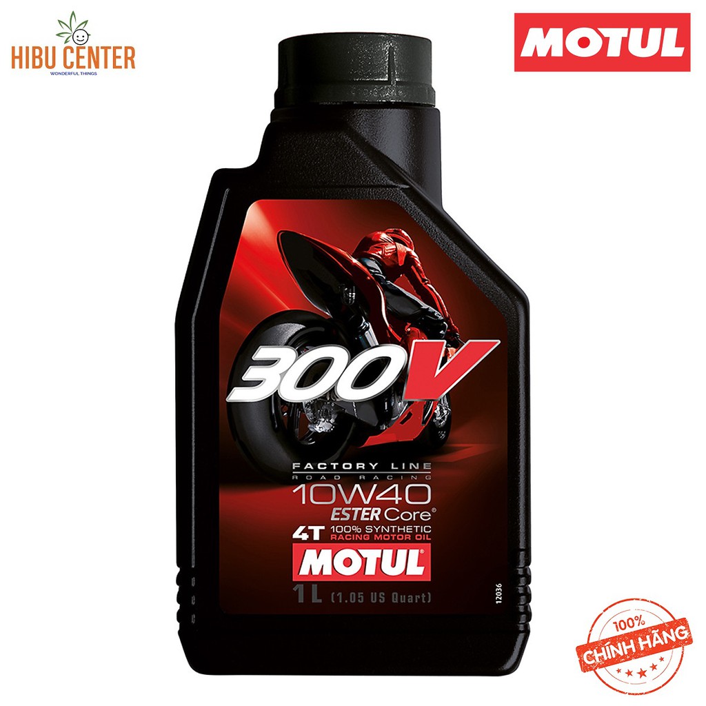 Dầu Nhớt Motul 300V Factory Line Road Racing 10W40 Doube Ester 1L 100% Tổng Hợp Chất Lượng Cao Dành Cho Xe Phân Khối Lớn